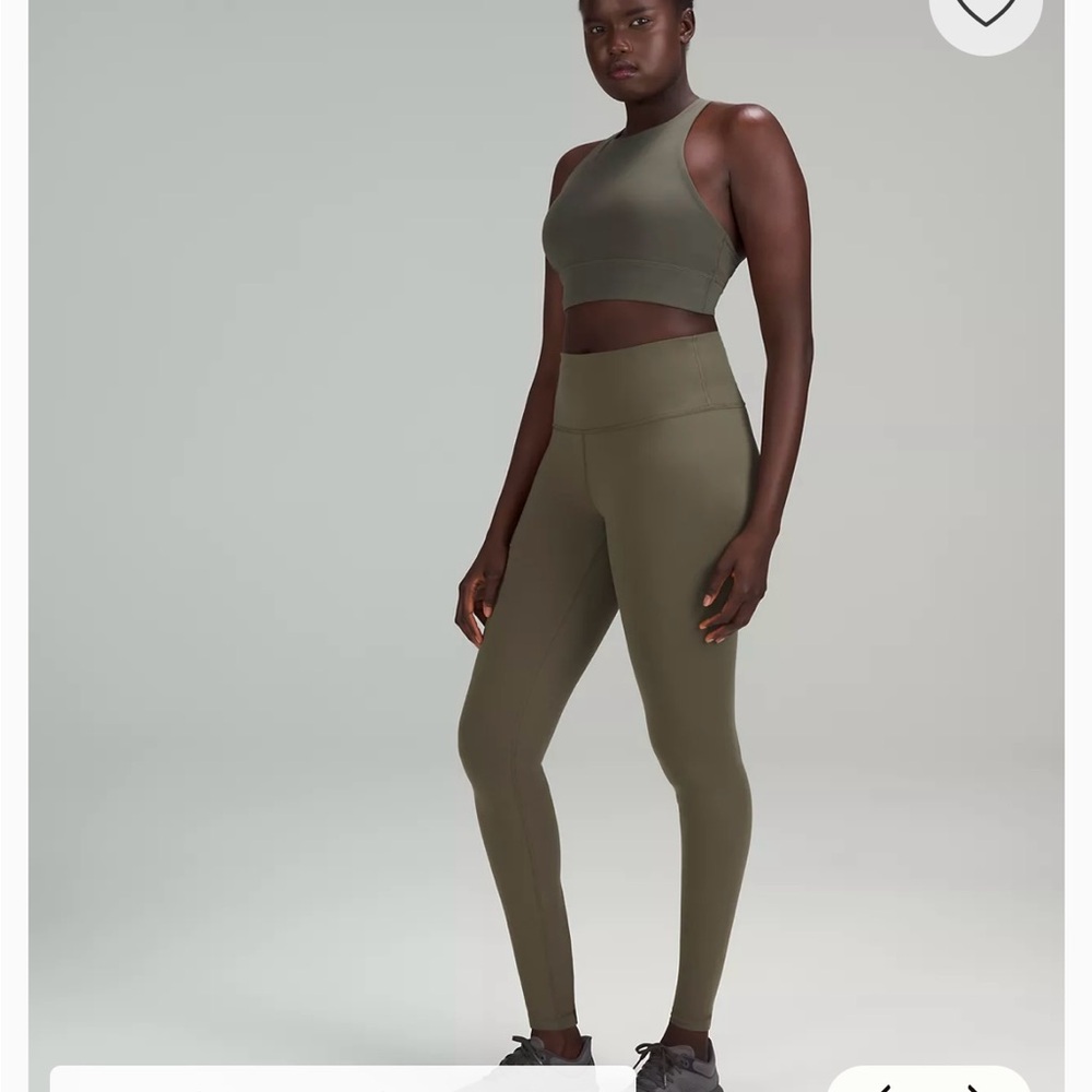 Lululemon Athletica Wunder Train Olive Leggings
